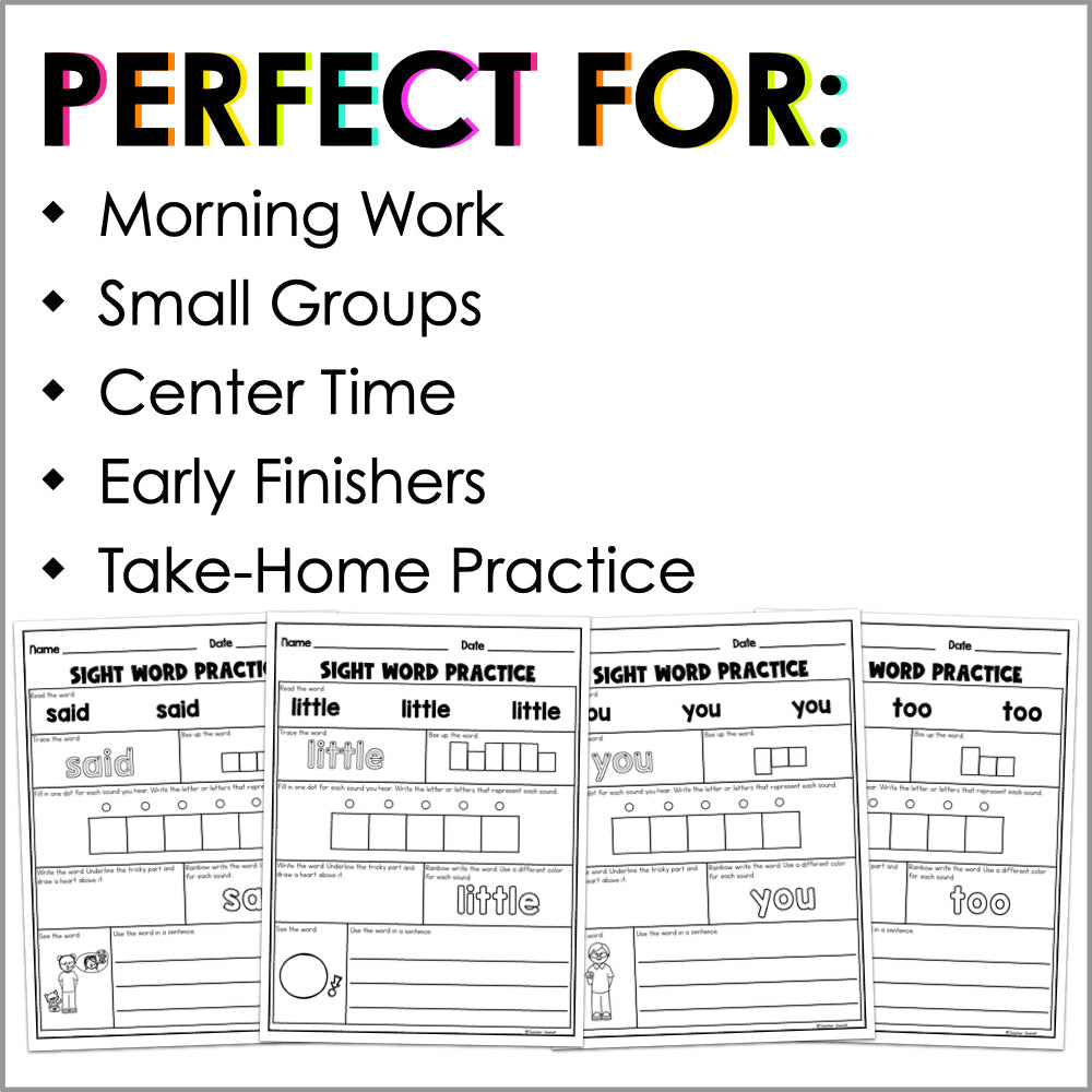 Into Reading 1st Grade Sight Word Practice Module 2 Supplement - Heart Words - Teacher Jeanell