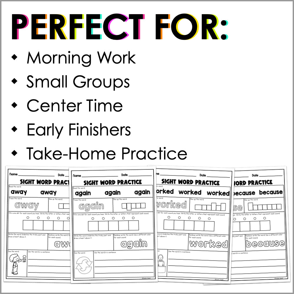 Into Reading 1st Grade Sight Word Practice Module 5 Supplement - Heart Words - Teacher Jeanell
