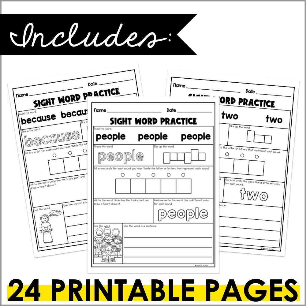 Into Reading 1st Grade Sight Word Practice Module 5 Supplement - Heart Words - Teacher Jeanell