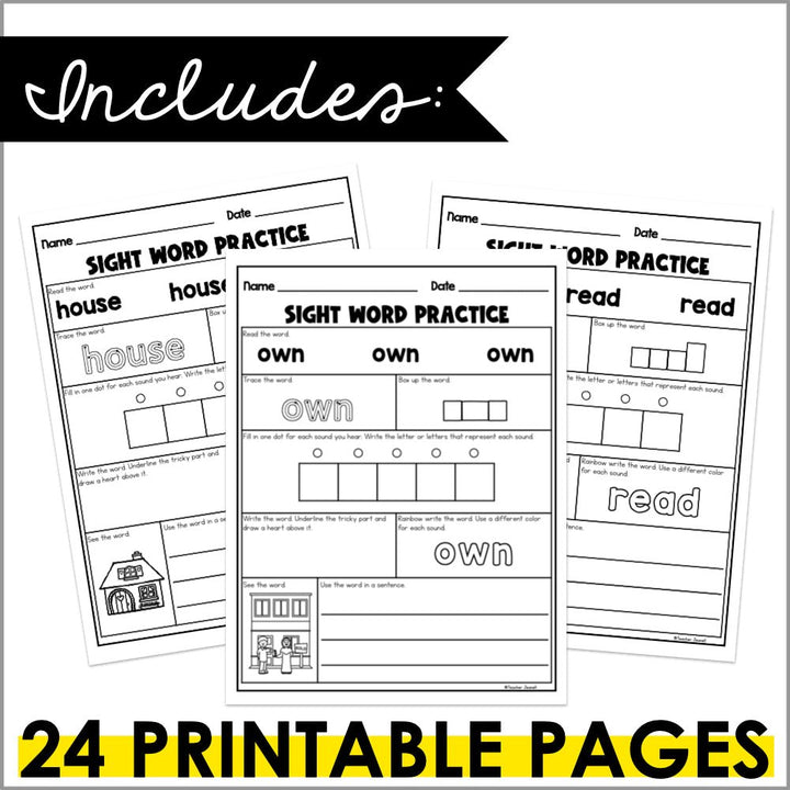Into Reading 1st Grade Sight Word Practice Module 6 Supplement - Heart Words - Teacher Jeanell