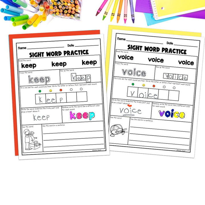 Into Reading 1st Grade Sight Word Practice Module 7 Supplement - Heart Words - Teacher Jeanell