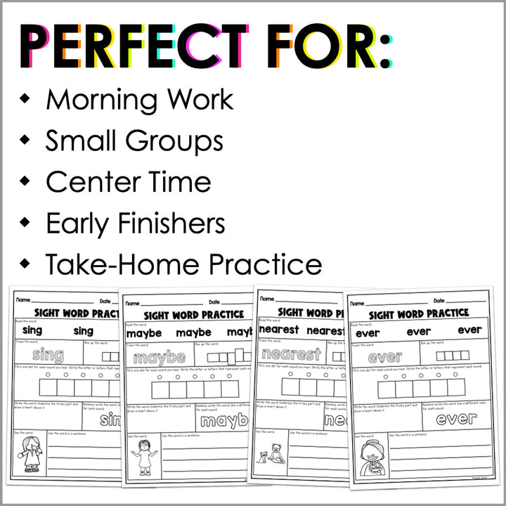 Into Reading 1st Grade Sight Word Practice Module 9 Supplement - Heart Words - Teacher Jeanell