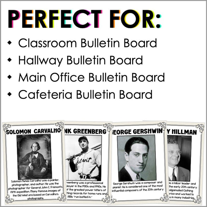 Jewish American Heritage Month Poster Set - Teacher Jeanell