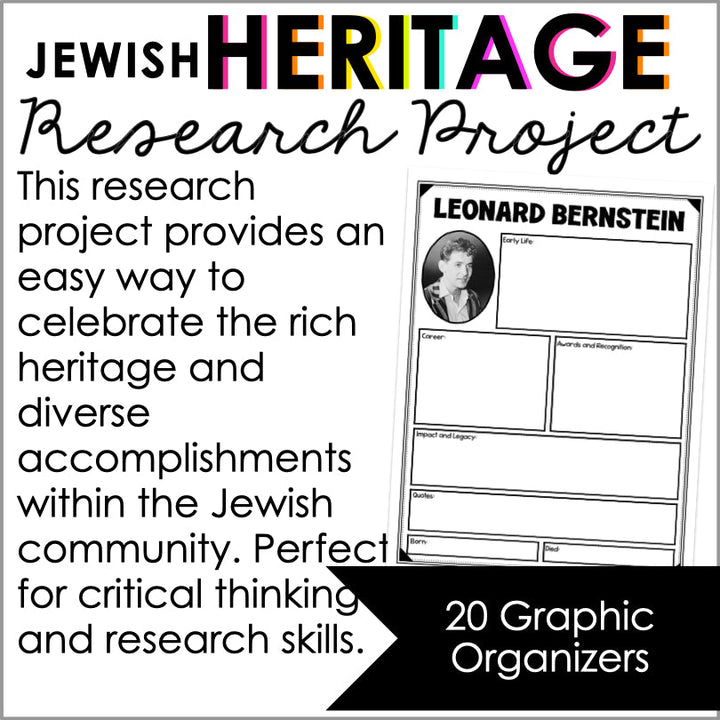 Jewish American Heritage Month Research Project - Teacher Jeanell