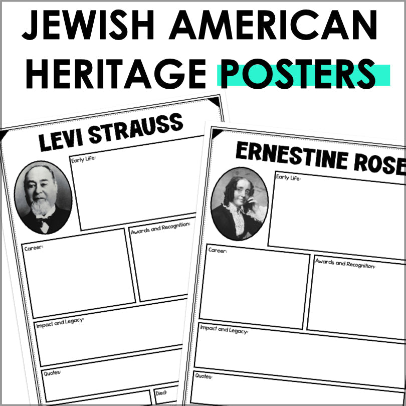 Jewish American Heritage Month Research Project - Teacher Jeanell