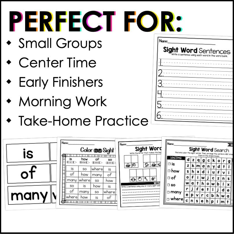 Journeys Kindergarten Sight Word Practice Unit 4 Supplement - Teacher Jeanell