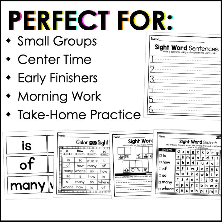 Journeys Kindergarten Sight Word Practice Unit 4 Supplement - Teacher Jeanell