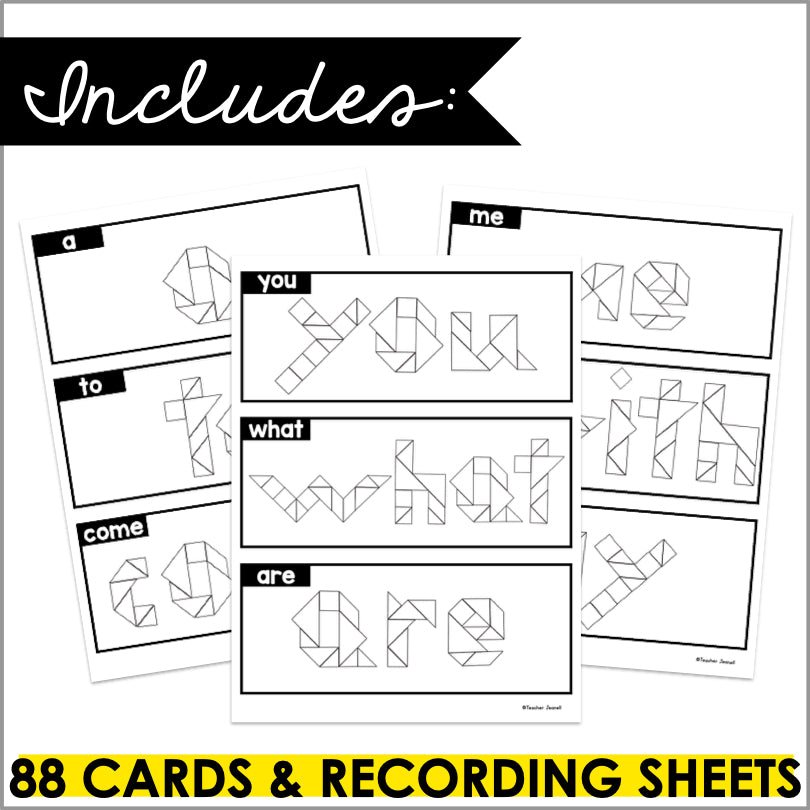 Journeys Kindergarten Units 1-6 Sight Word Tangrams Supplement - Teacher Jeanell