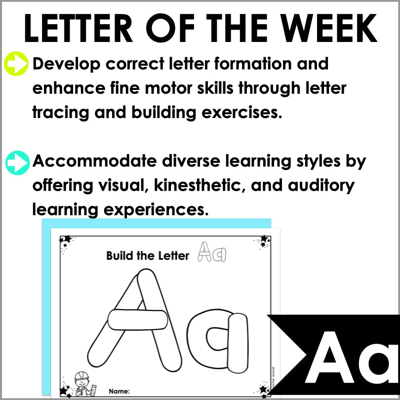 Letter A Activities | Letter of the Week Worksheets FREE - Teacher Jeanell