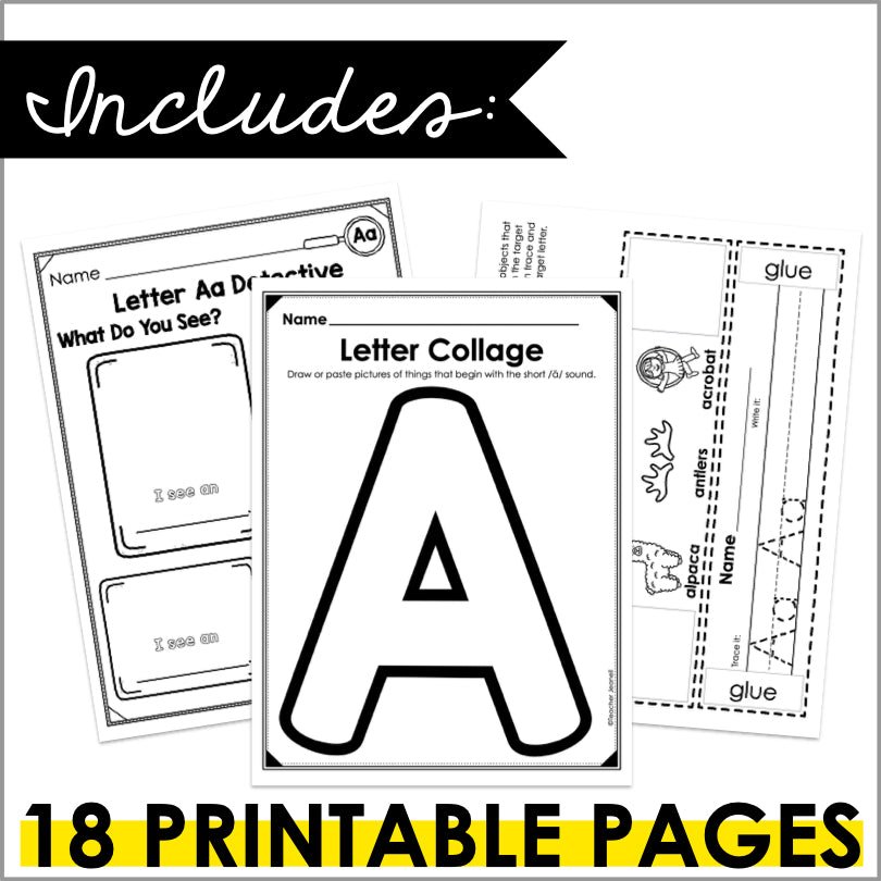 Letter A Activities | Letter of the Week Worksheets FREE - Teacher Jeanell