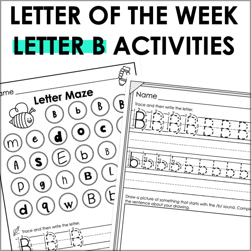 Letter B Activities | Letter of the Week Worksheets - Teacher Jeanell