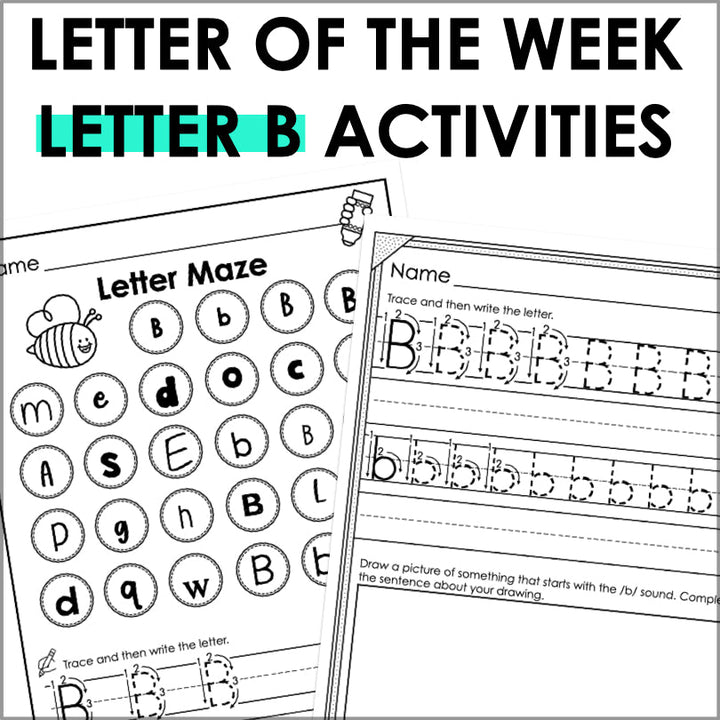 Letter B Activities | Letter of the Week Worksheets - Teacher Jeanell