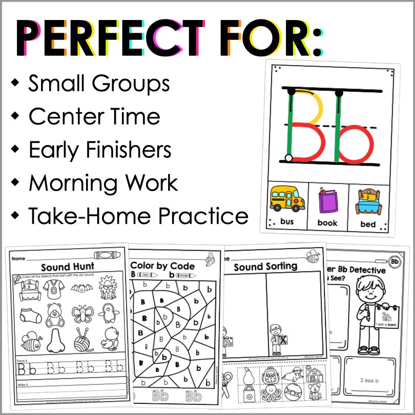 Letter B Activities | Letter of the Week Worksheets - Teacher Jeanell