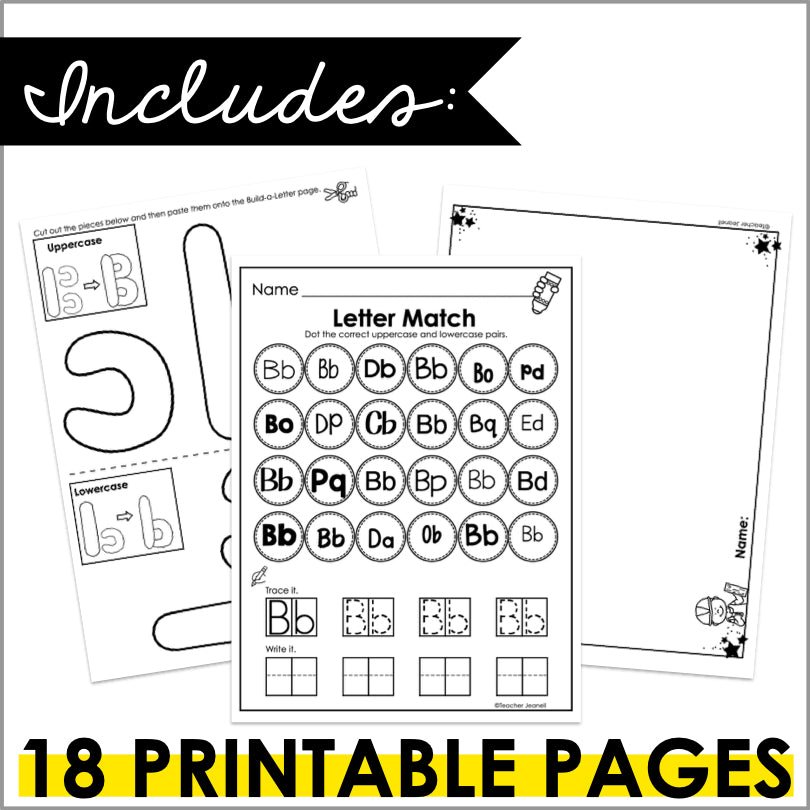 Letter B Activities | Letter of the Week Worksheets - Teacher Jeanell