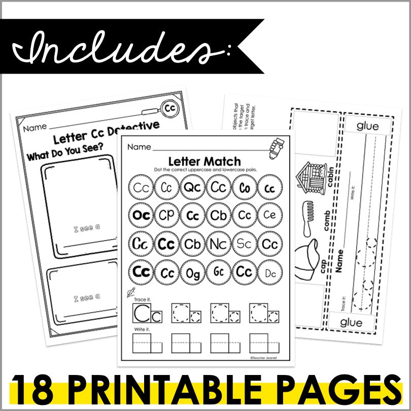 Letter C Activities | Letter of the Week Worksheets - Teacher Jeanell