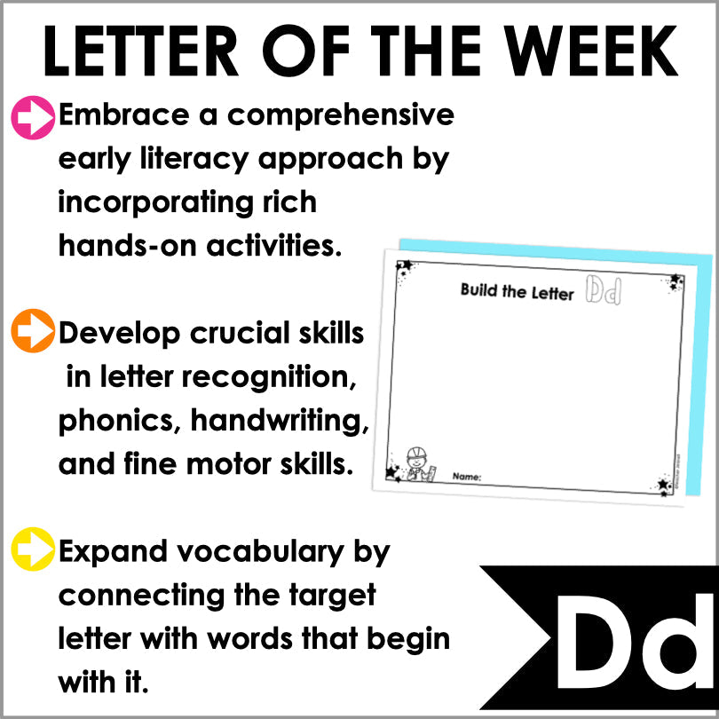 Letter D Activities | Letter of the Week Worksheets - Teacher Jeanell