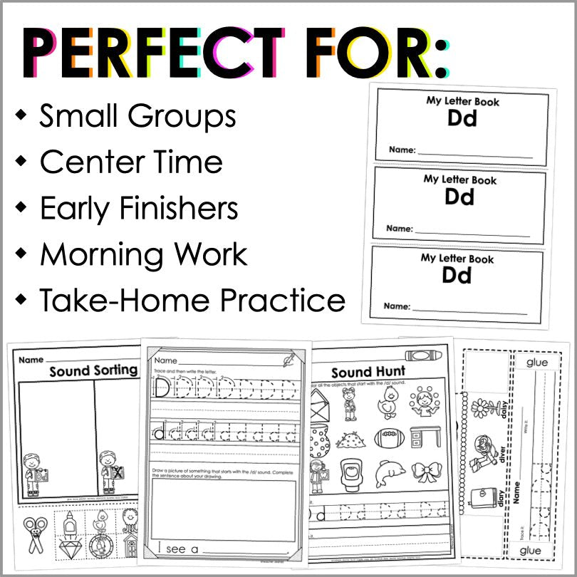 Letter D Activities | Letter of the Week Worksheets - Teacher Jeanell