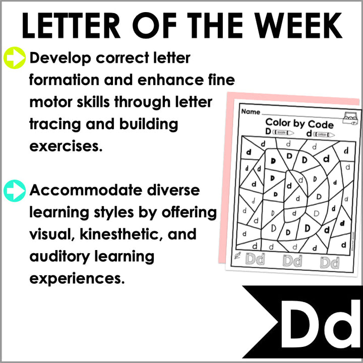 Letter D Activities | Letter of the Week Worksheets - Teacher Jeanell