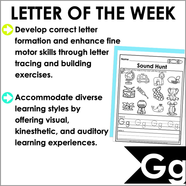 Letter G Activities | Letter of the Week Worksheets - Teacher Jeanell