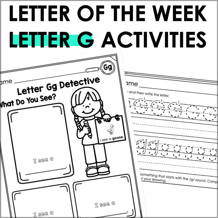Letter G Activities | Letter of the Week Worksheets - Teacher Jeanell