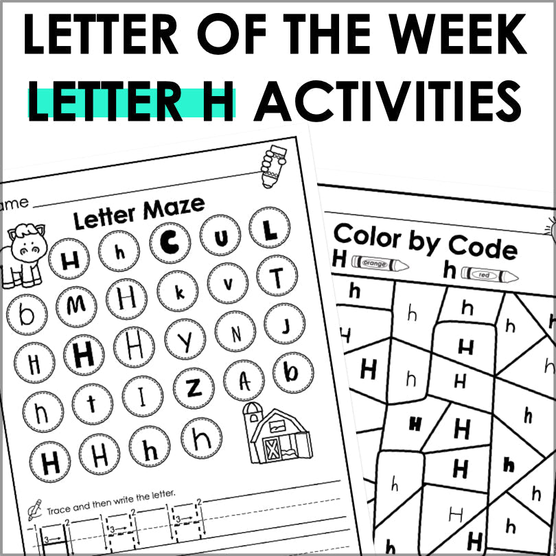 Letter H Activities | Letter of the Week Worksheets - Teacher Jeanell
