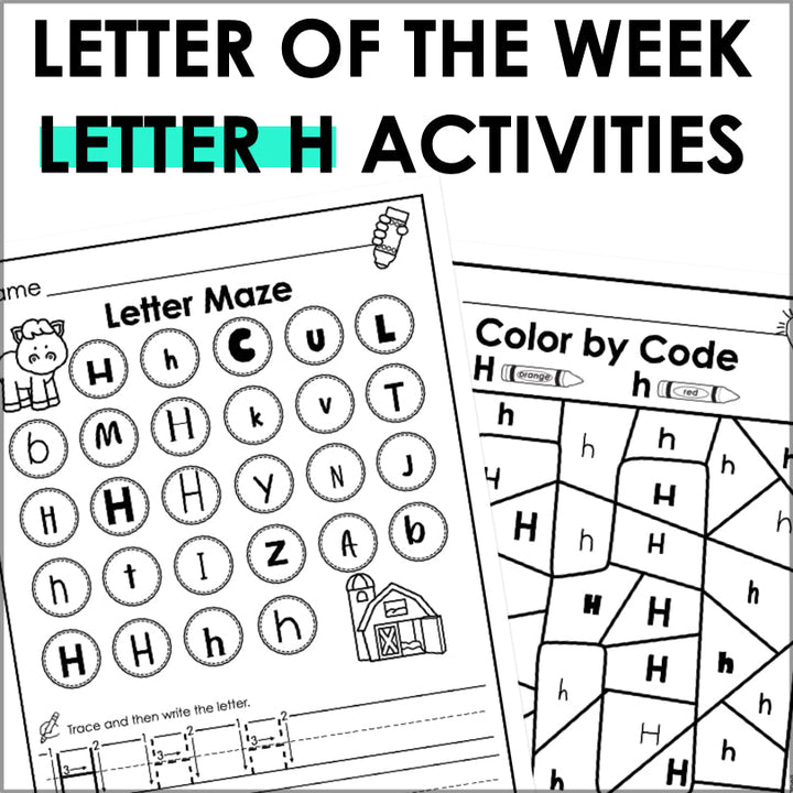 Letter H Activities | Letter of the Week Worksheets - Teacher Jeanell