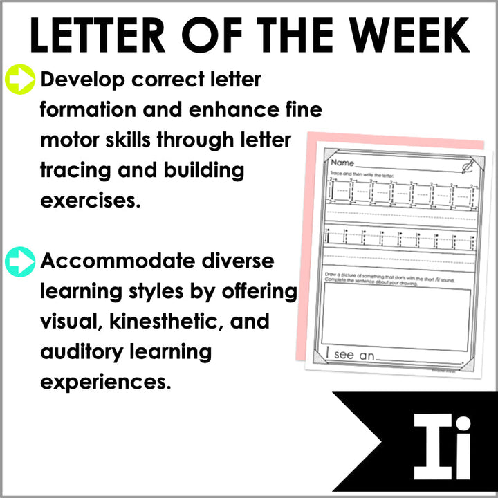 Letter I Activities | Letter of the Week Worksheets - Teacher Jeanell