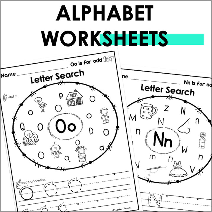 Letter Identification and Sounds Worksheets - Teacher Jeanell