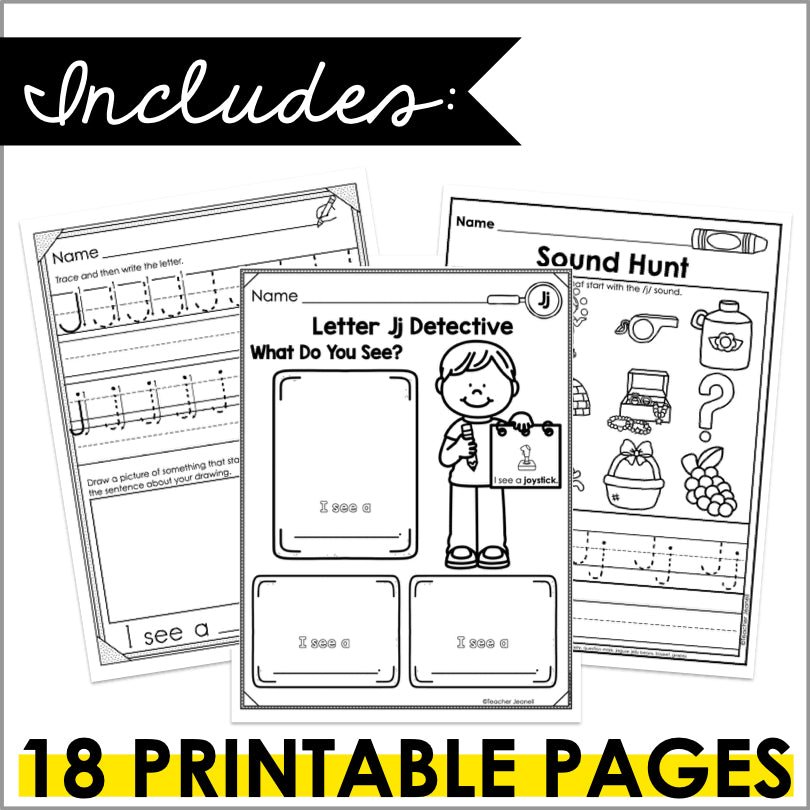 Letter J Activities | Letter of the Week Worksheets - Teacher Jeanell