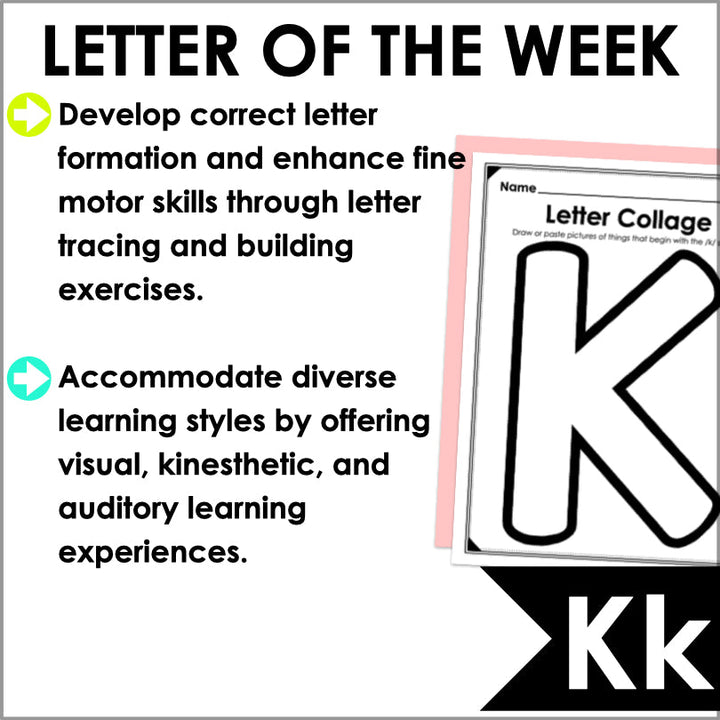 Letter K Activities | Letter of the Week Worksheets - Teacher Jeanell