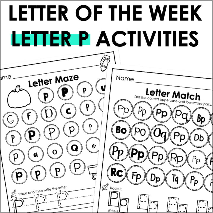 Letter P Activities | Letter of the Week Worksheets - Teacher Jeanell