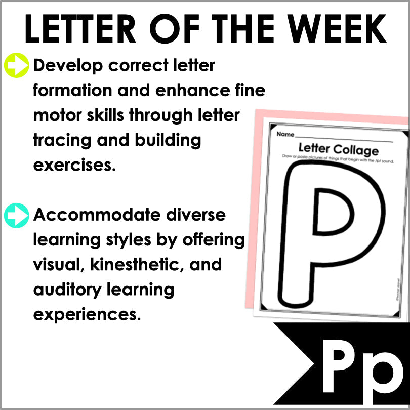 Letter P Activities | Letter of the Week Worksheets - Teacher Jeanell