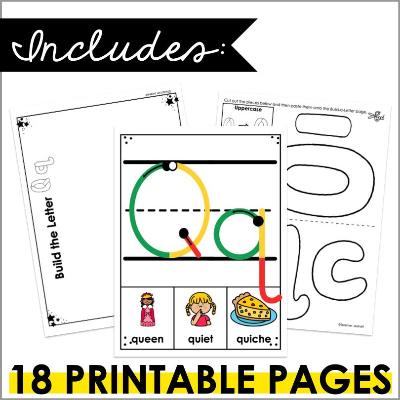 Letter Q Activities | Letter of the Week Worksheets - Teacher Jeanell