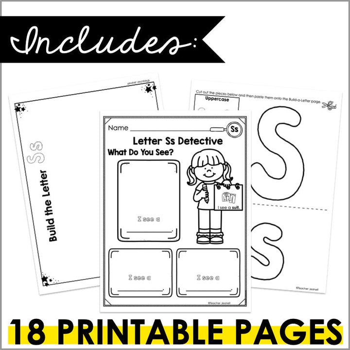 Letter S Activities | Letter of the Week Worksheets - Teacher Jeanell