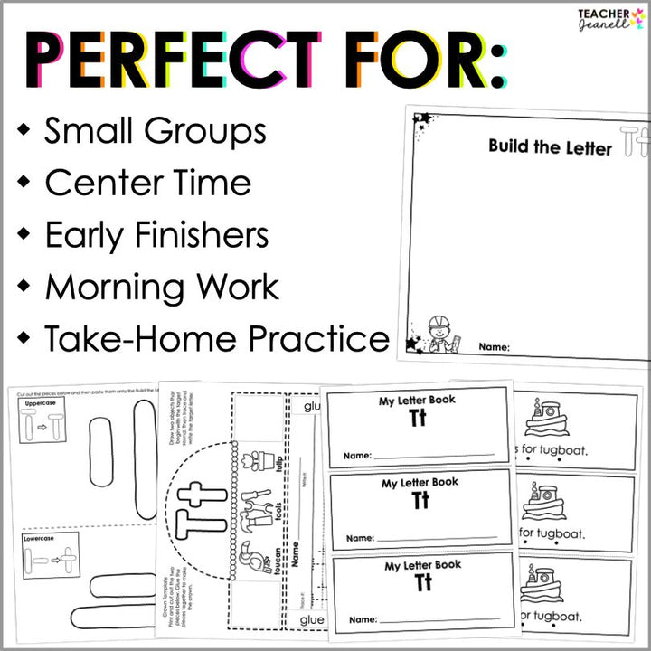 Letter T Activities | Letter of the Week Worksheets - Teacher Jeanell