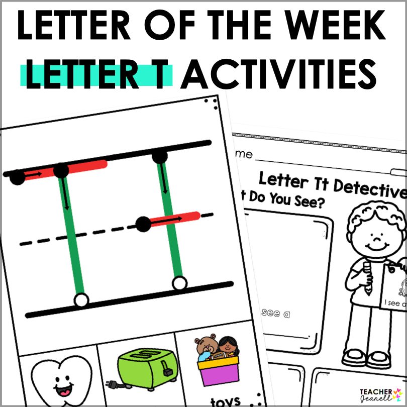 Letter T Activities | Letter of the Week Worksheets - Teacher Jeanell