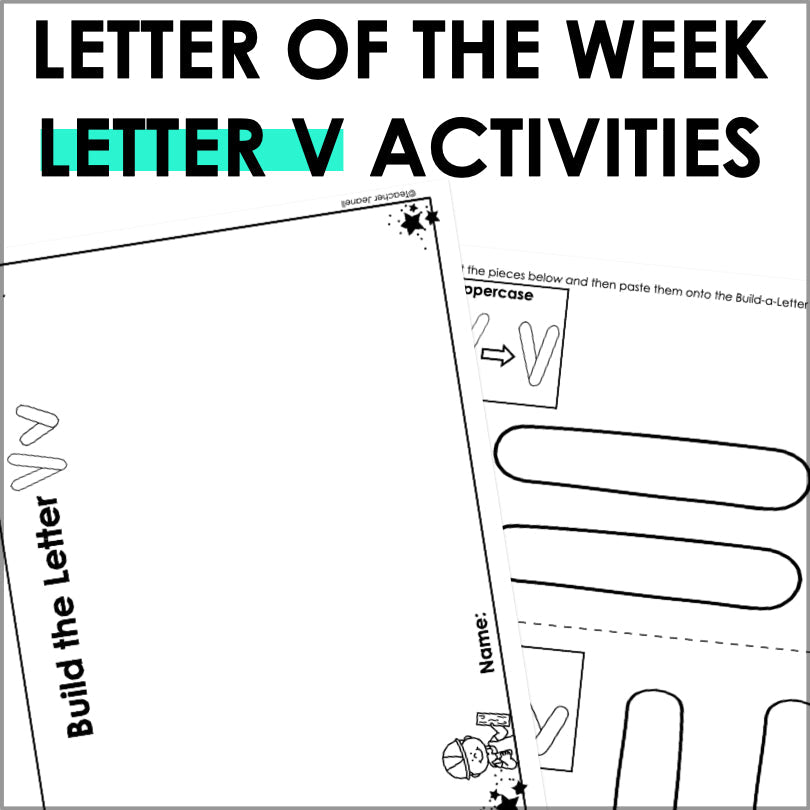Letter V Activities | Letter of the Week Worksheets - Teacher Jeanell