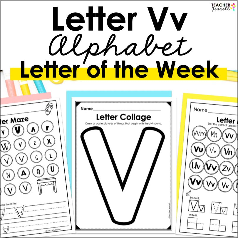 Letter V Activities | Letter of the Week Worksheets - Teacher Jeanell