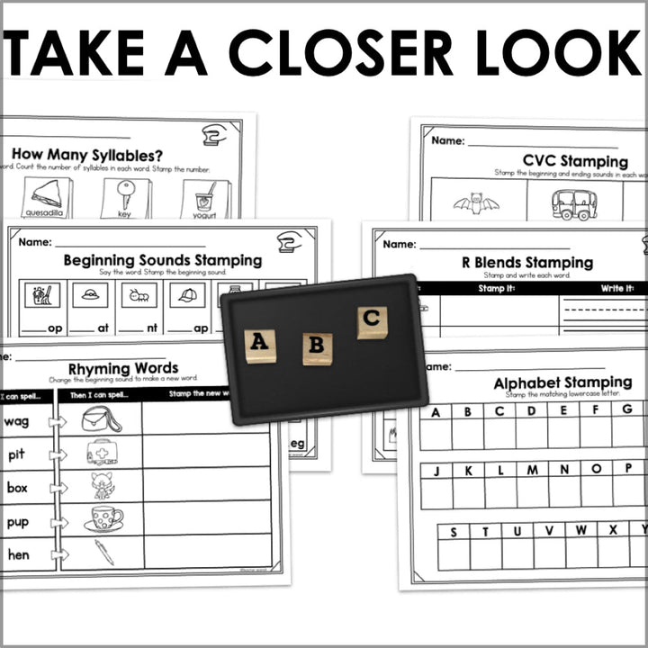 Literacy Stamping Center Bundle - Teacher Jeanell