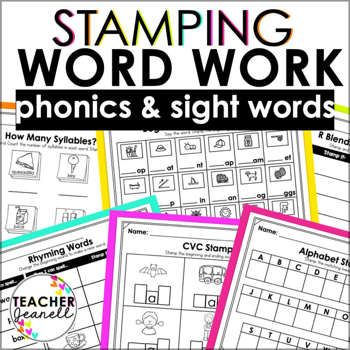Literacy Stamping Center Bundle - Teacher Jeanell