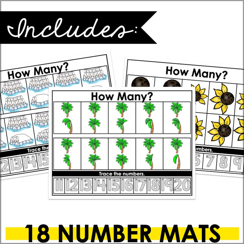 Magnetic Number Mats 1-20 | Number Sense - Teacher Jeanell