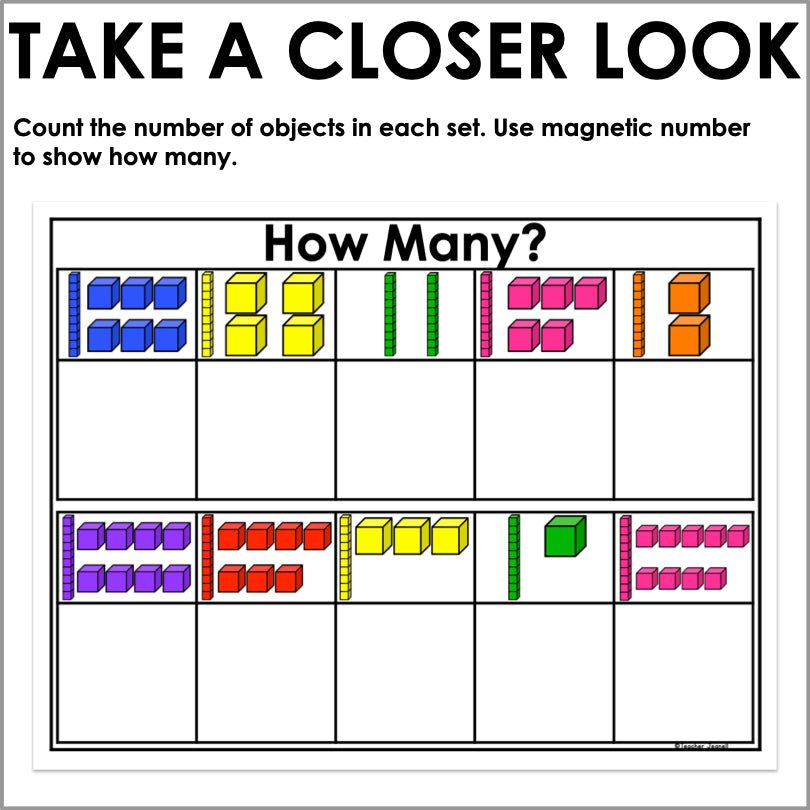 Magnetic Number Sense Mats 1-20 | Counting & Cardinality - Teacher Jeanell