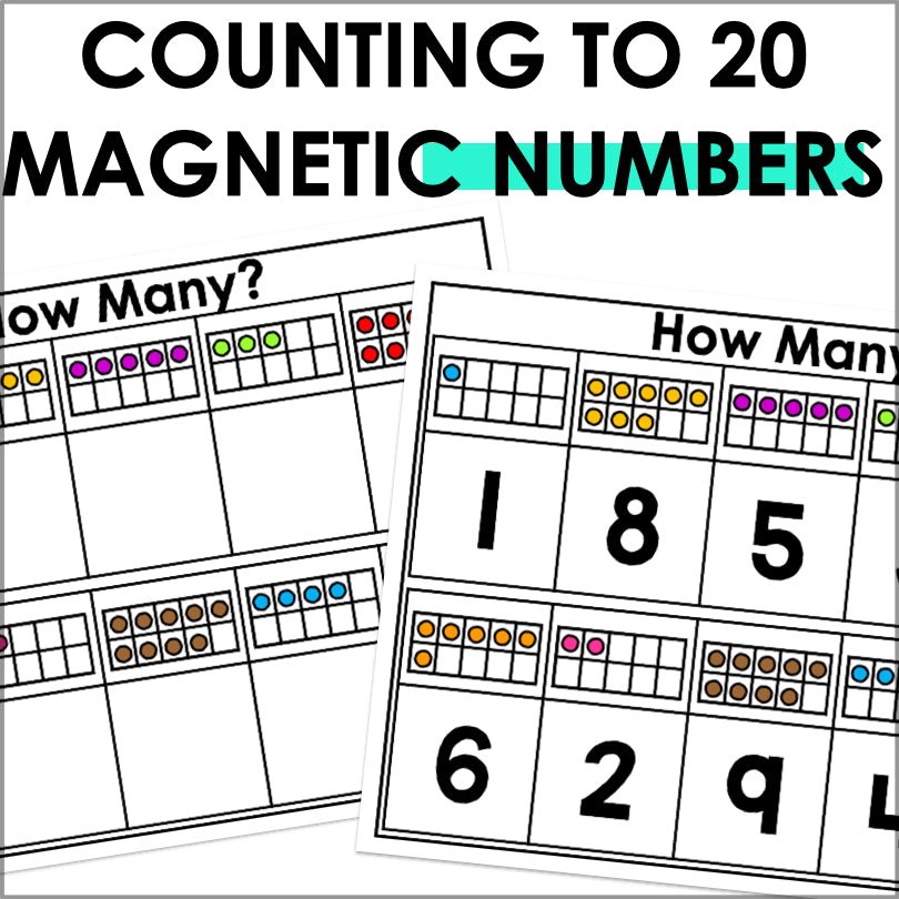 Magnetic Number Sense Mats 1-20 | Counting & Cardinality - Teacher Jeanell