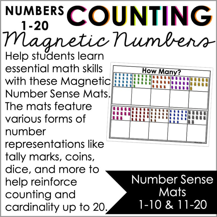 Magnetic Number Sense Mats 1-20 | Counting & Cardinality - Teacher Jeanell