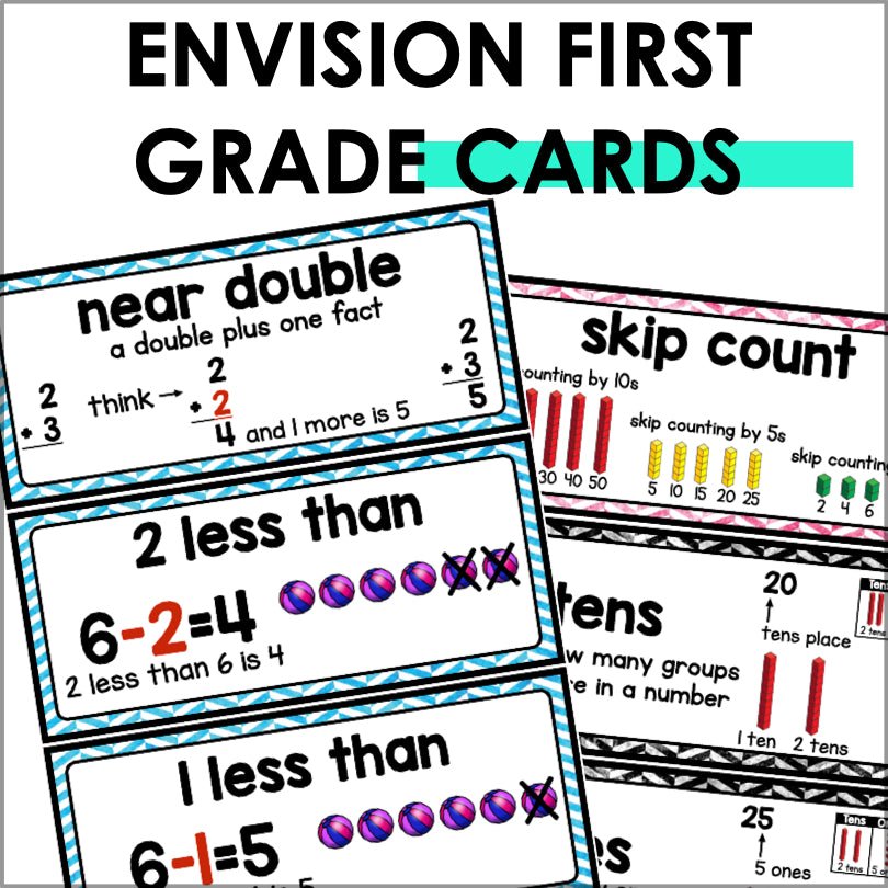 Math Vocabulary Cards Topics 1-16 Supplement - Teacher Jeanell