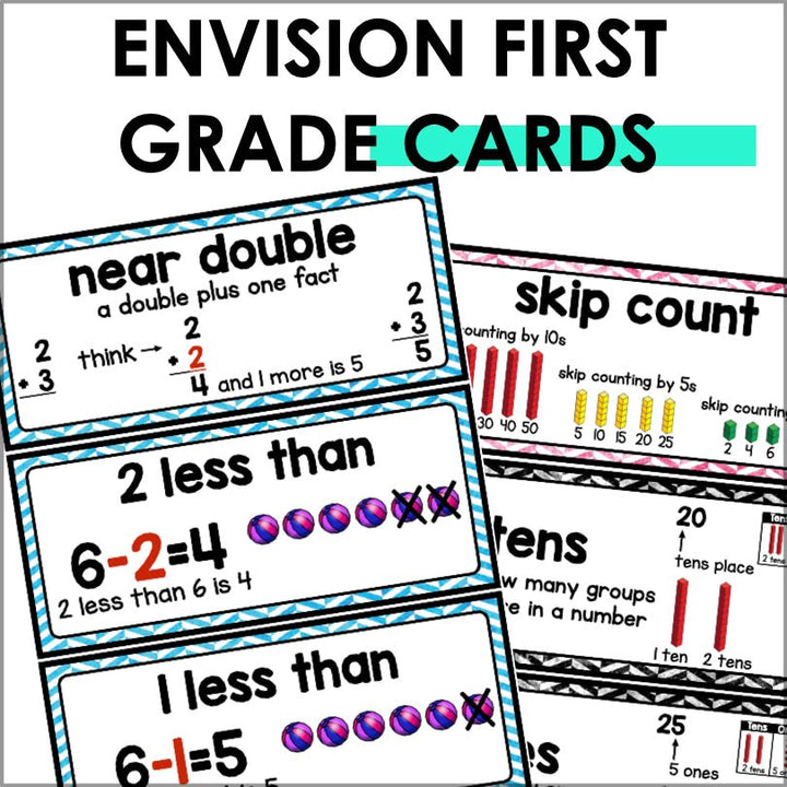 Math Vocabulary Cards Topics 1-16 Supplement - Teacher Jeanell