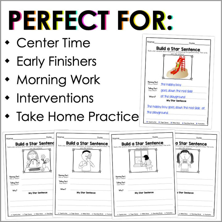 Naming and Telling Parts of a Sentence - Teacher Jeanell