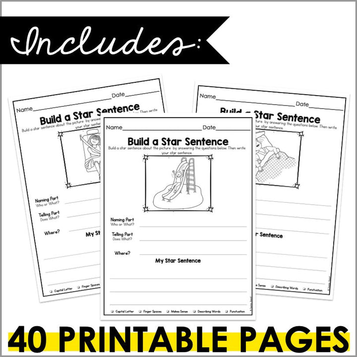 Naming and Telling Parts of a Sentence - Teacher Jeanell