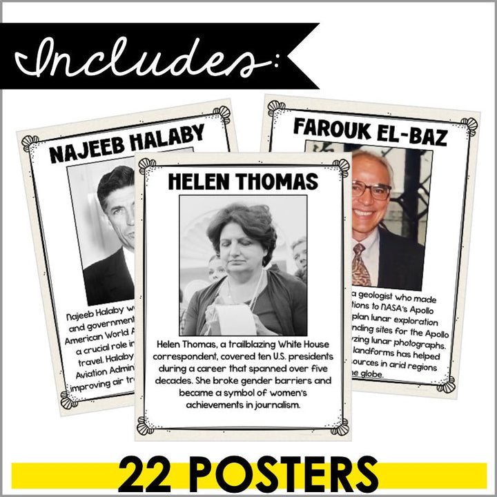 National Arab American Heritage Month Bulletin Board and Posters (NAAHM) - Teacher Jeanell
