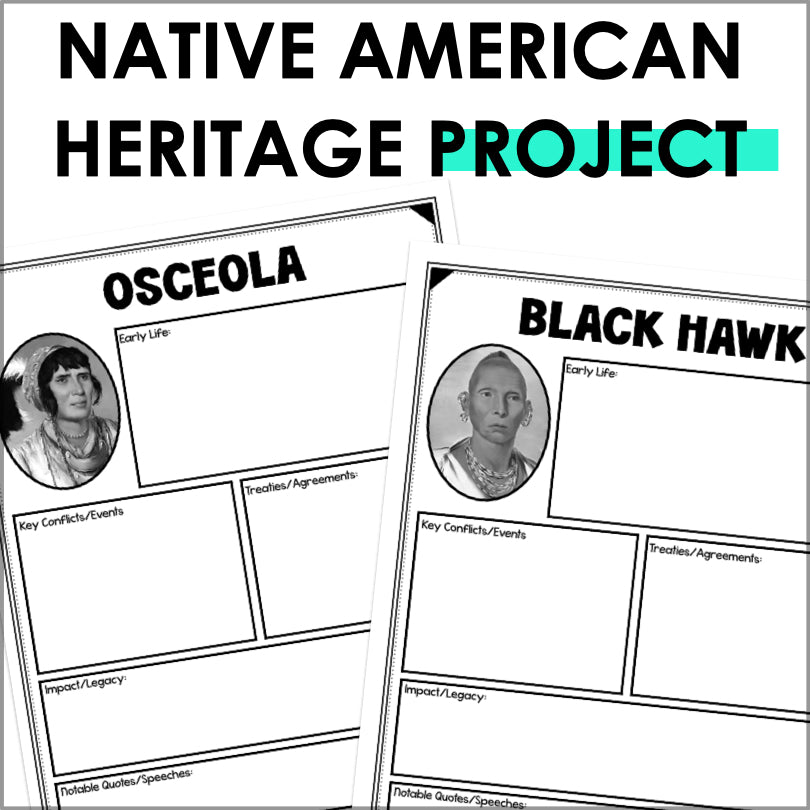 Native American Heritage Month Research Project - Teacher Jeanell